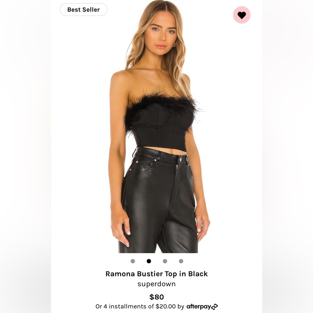 Superdown Ramona bustier top - black, small - Revolve